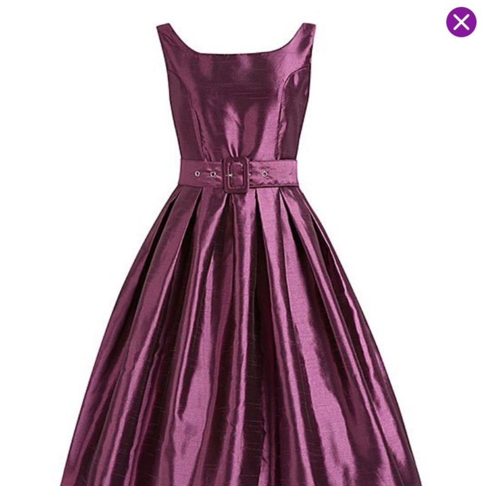 NWT Wine A-Line Lindy Bop Retro Vintage Dress sz10